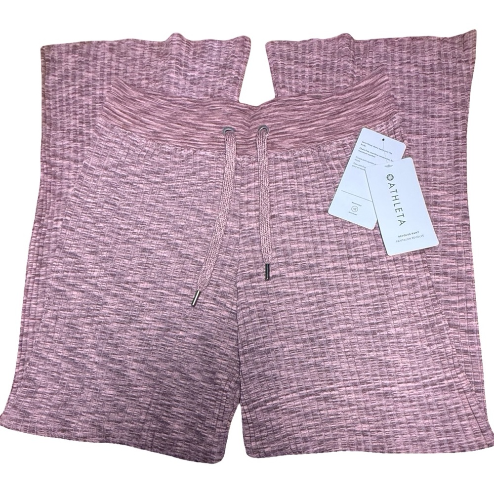 Athleta Revolve Pant Tawny Rose Ribbed Flare XL NWT - Picture 2 of 5